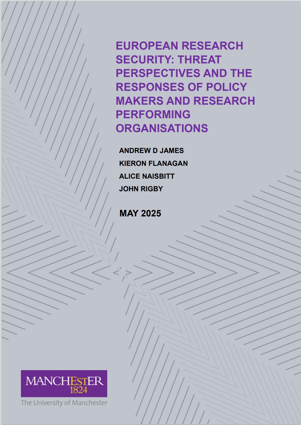 Report Cover: European Research Security: Threat Perspectives and the Responses of Policy Makers and Research performing Organisations