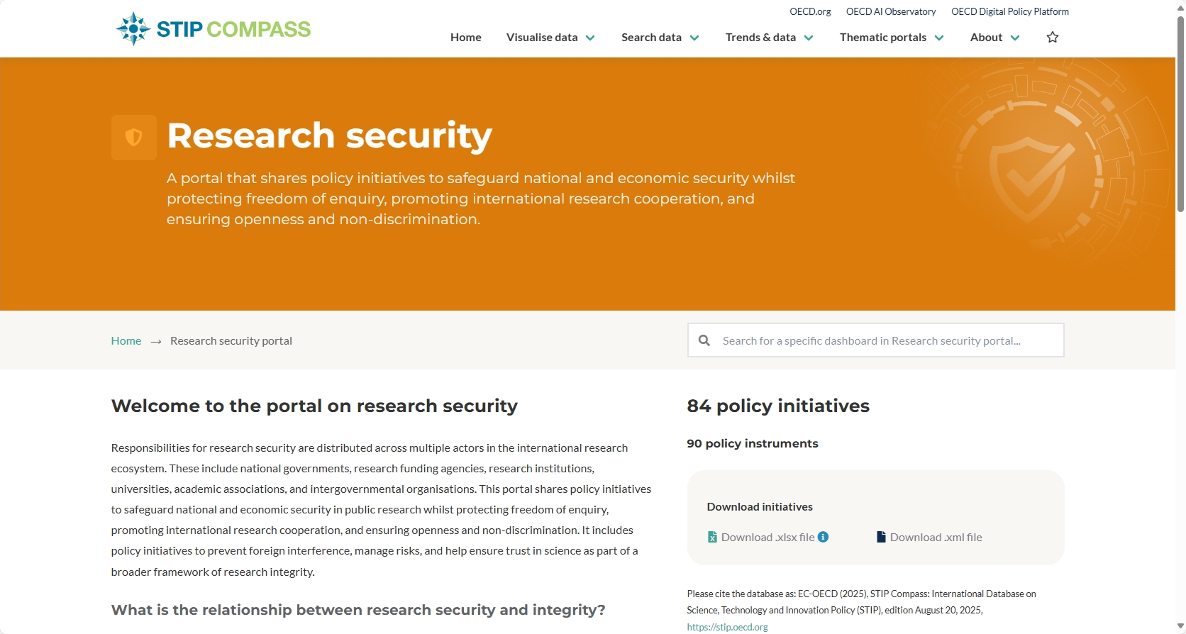 Cover STIP Compass: Portal on research security